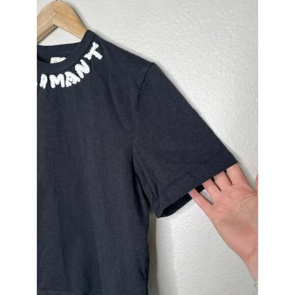Clare V. X Monoprix Organic Cotton Black Short Sleeve Tee-Shirt Small - Picture 7 of 8